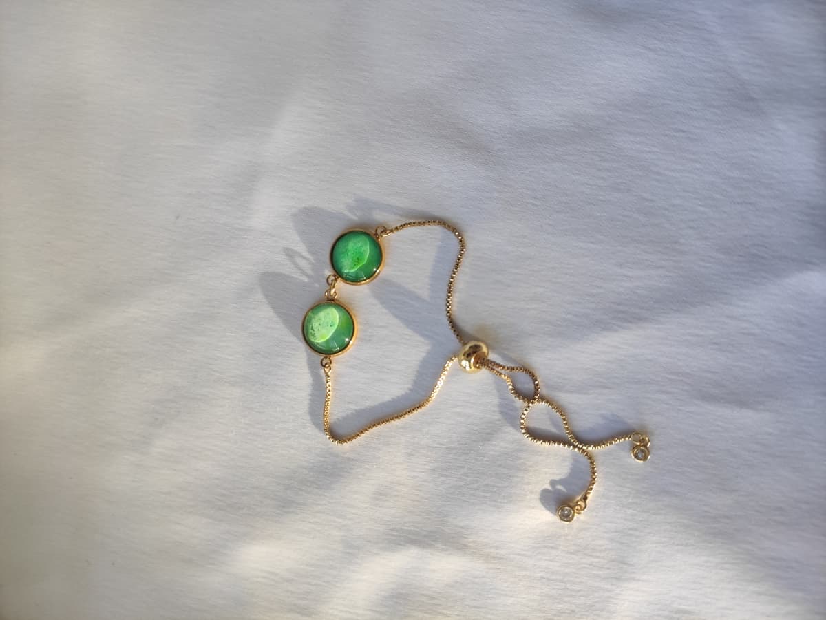 Edelstahl Opal Armband