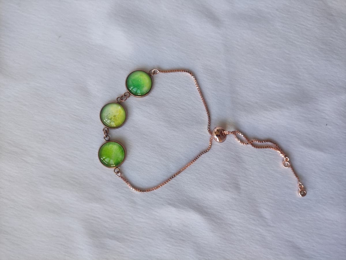Edelstahl Opal Armband