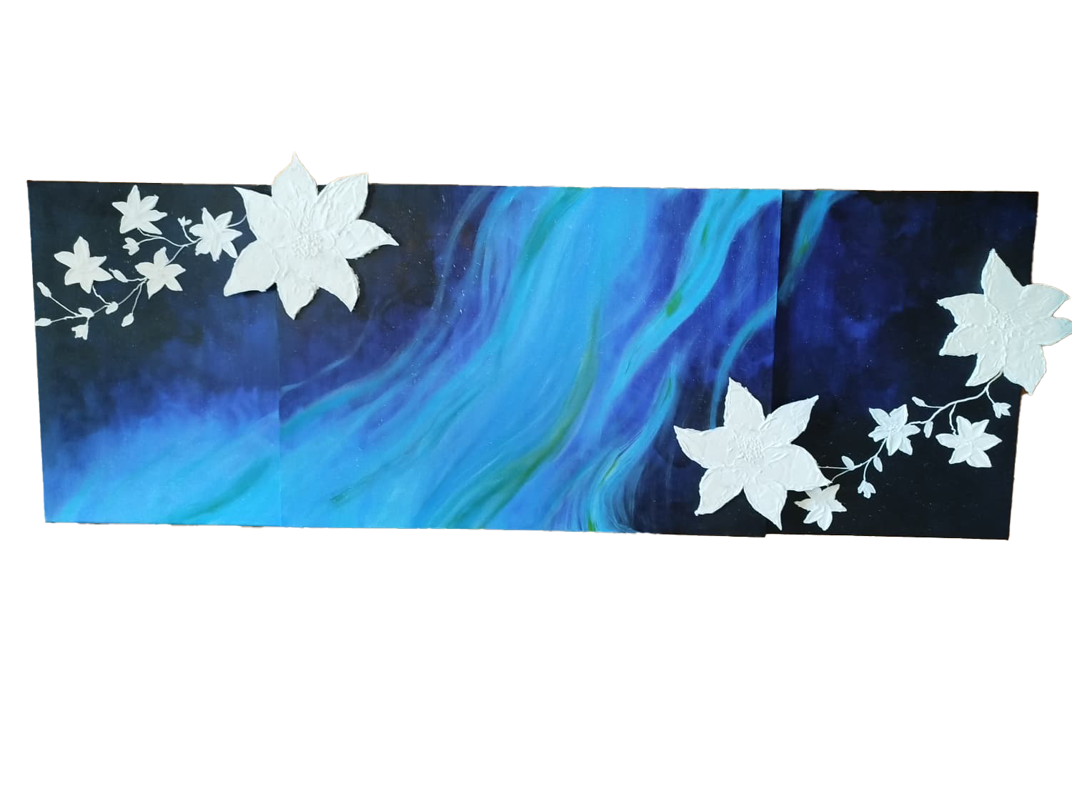 Acrylgemälde Polarlichter 200x70 cm 