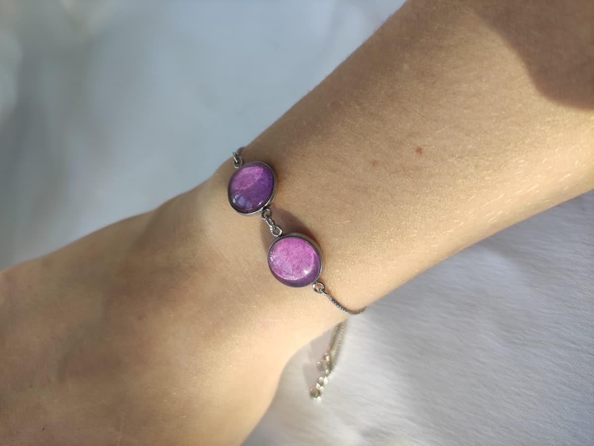 Edelstahl Opal Armband