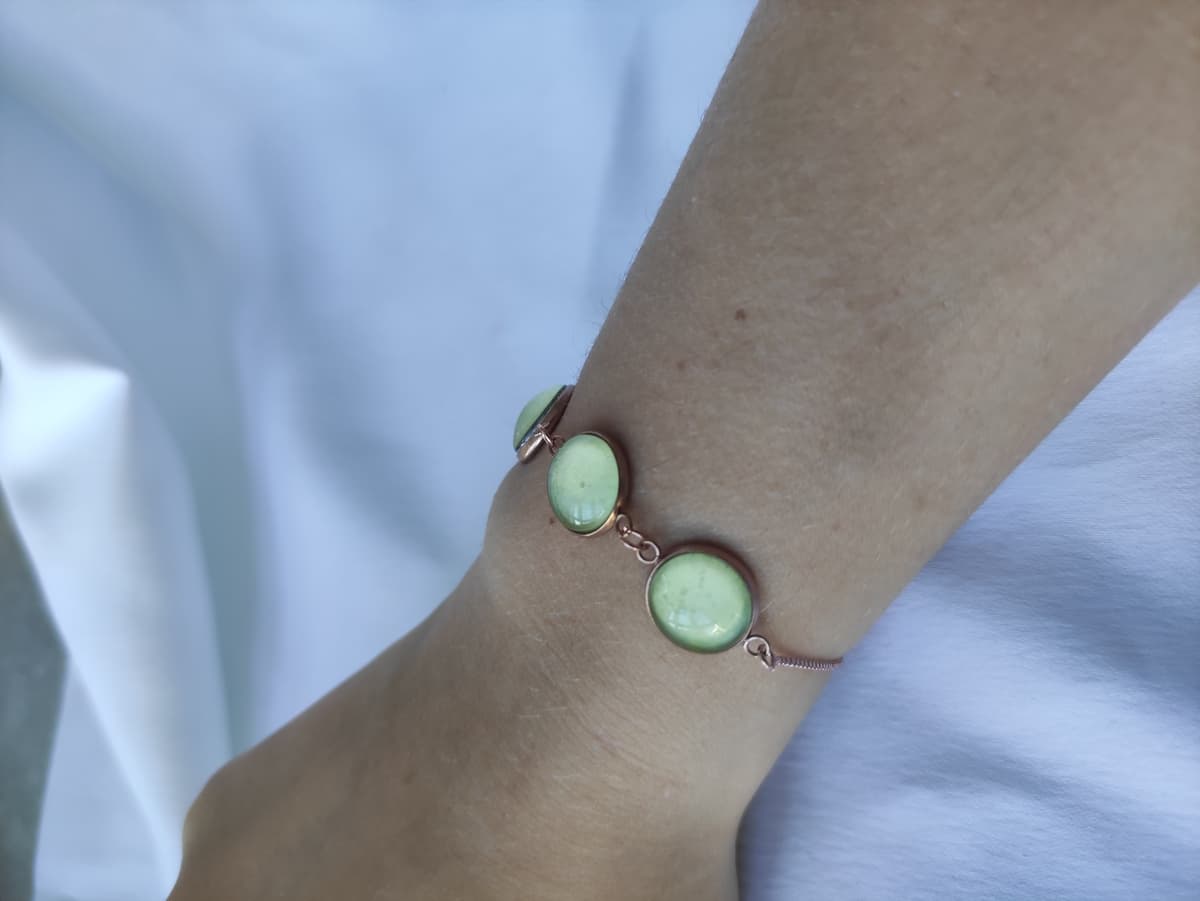 Edelstahl Opal Armband