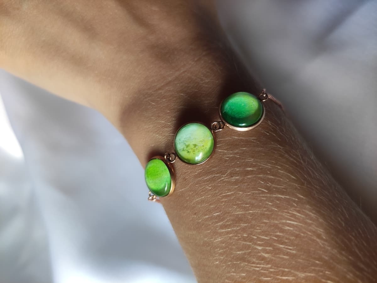 Edelstahl Opal Armband
