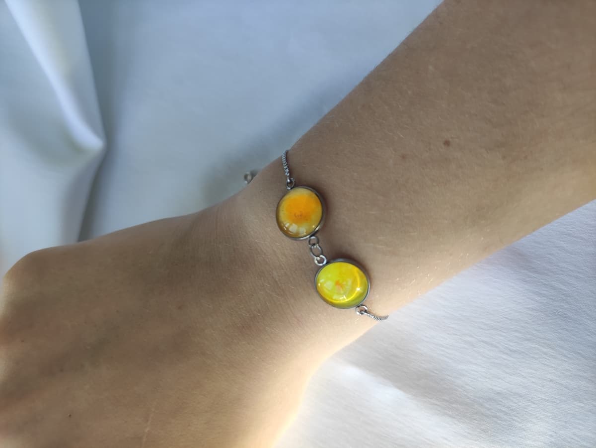 Edelstahl Opal Armband