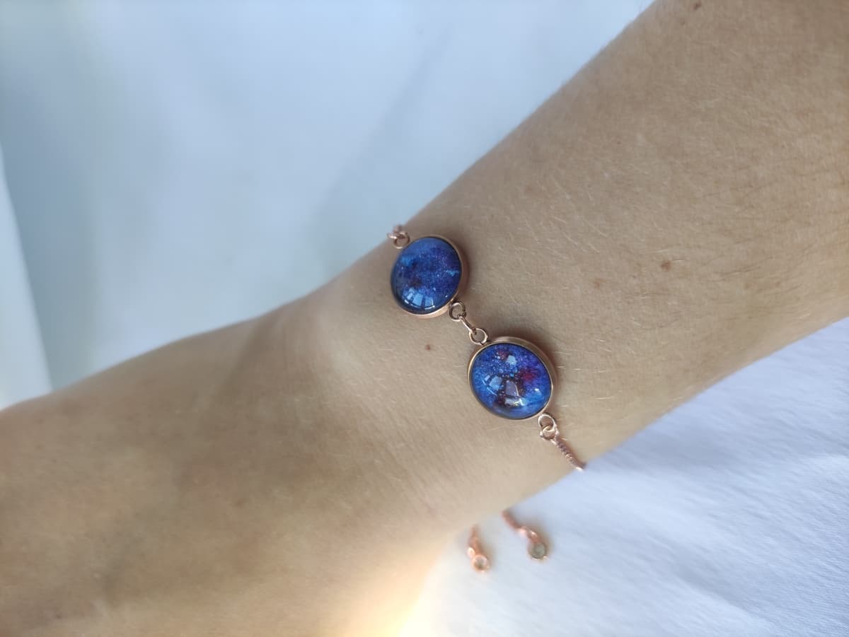 Edelstahl Opal Armband