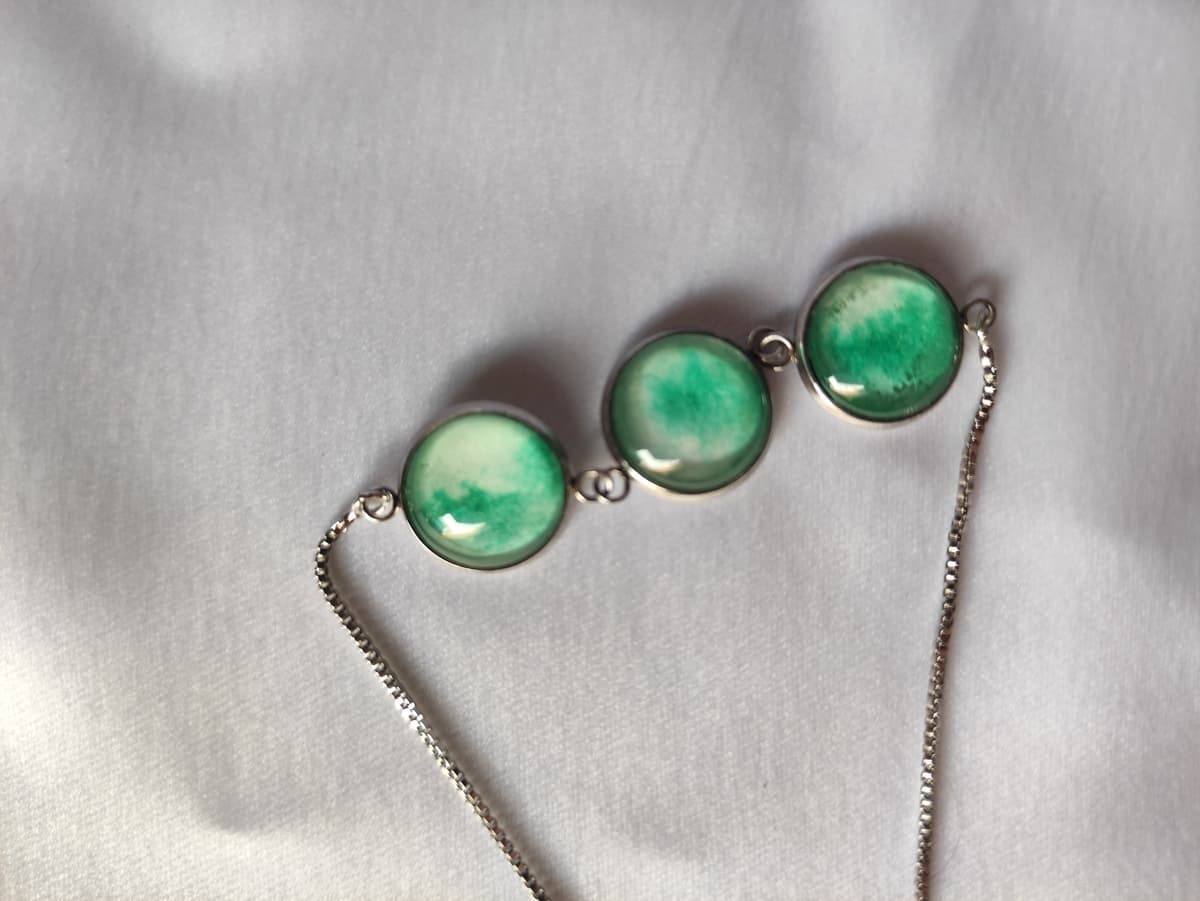 Edelstahl Opal Armband