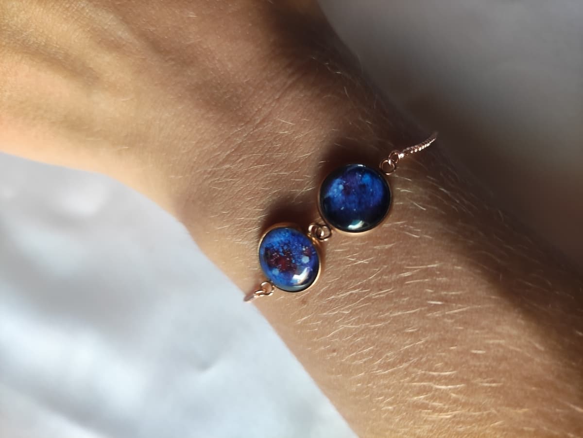 Edelstahl Opal Armband