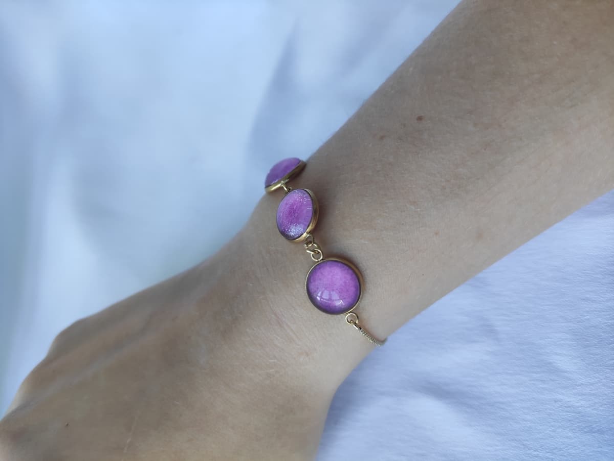 Edelstahl Opal Armband