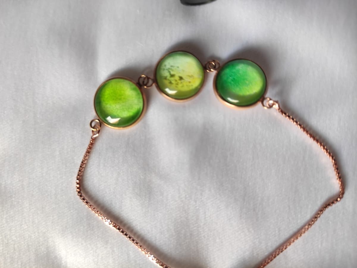 Edelstahl Opal Armband
