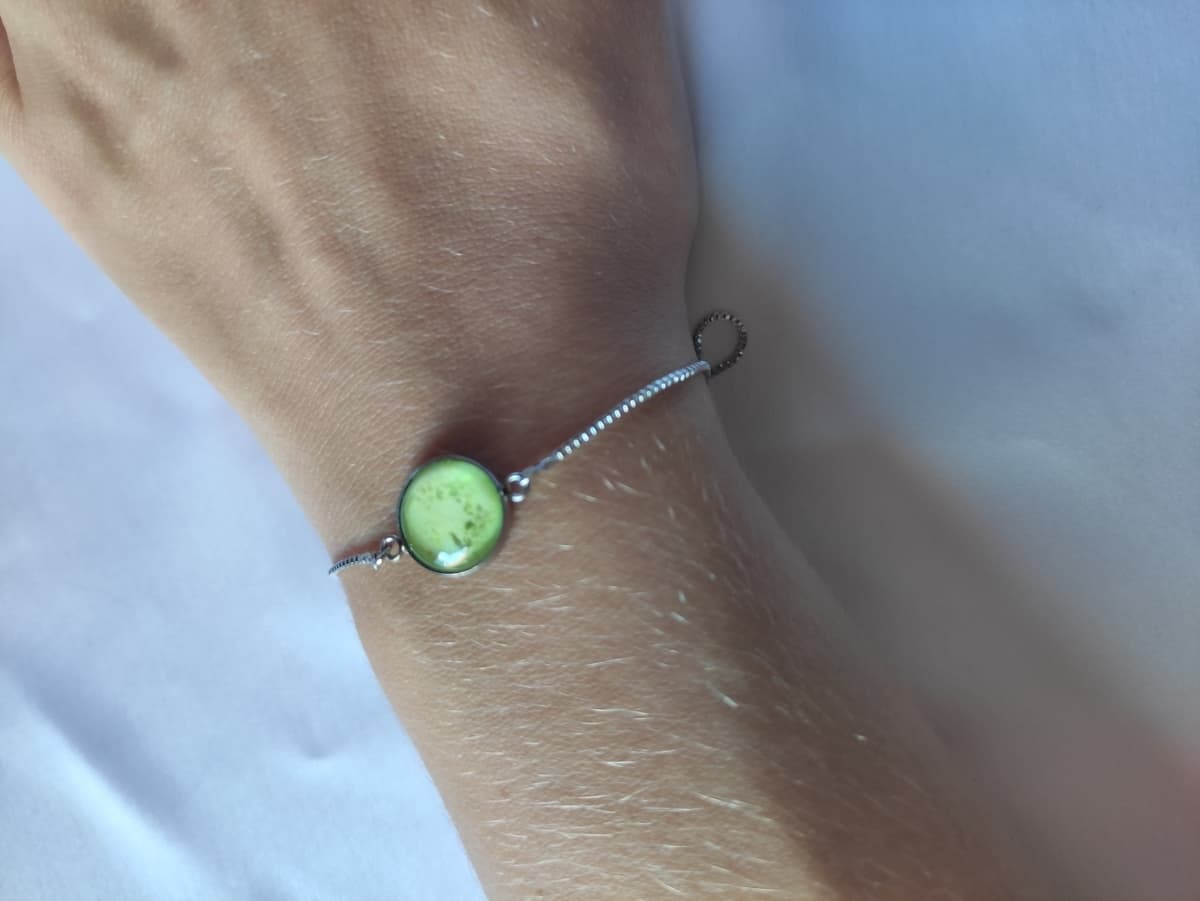 Edelstahl Opal Armband