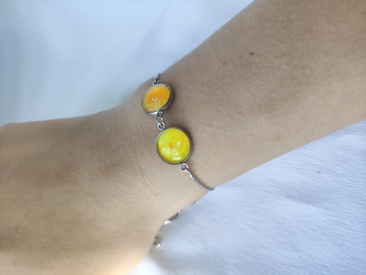 Edelstahl Opal Armband