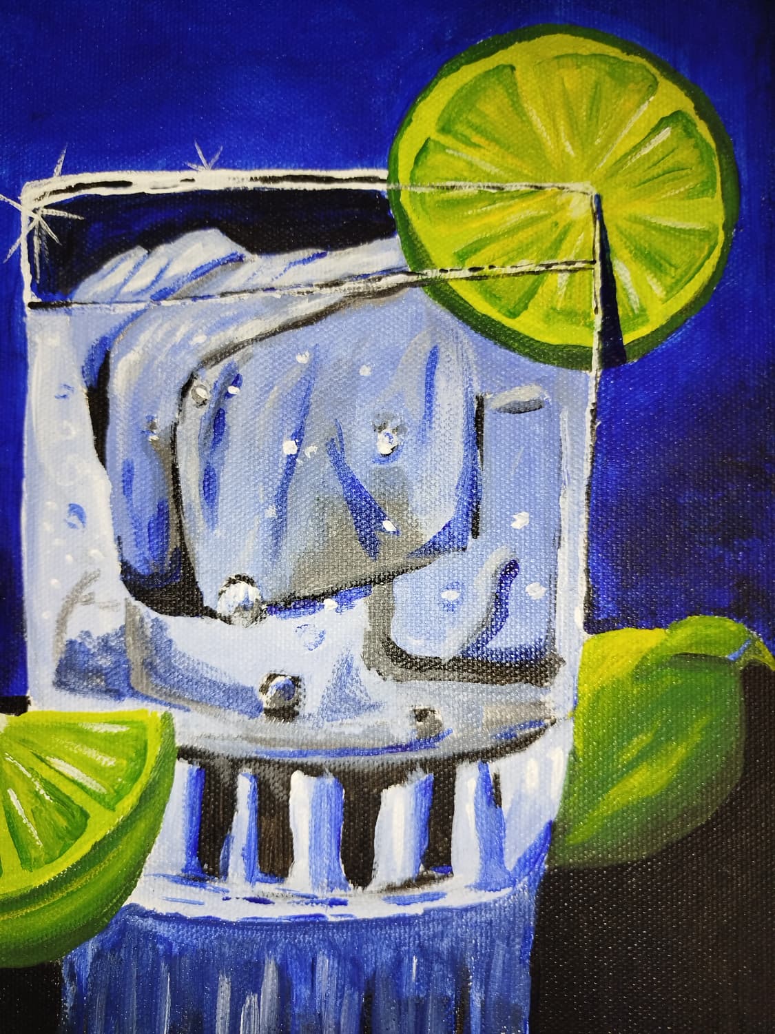 Acrylgemälde Gin & Lime 24x30 cm 