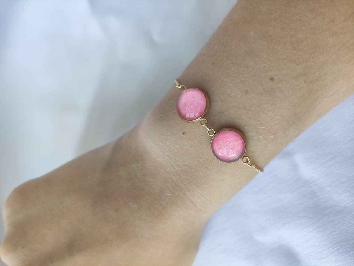 Edelstahl Opal Armband