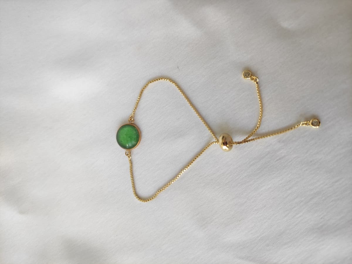 Edelstahl Opal Armband