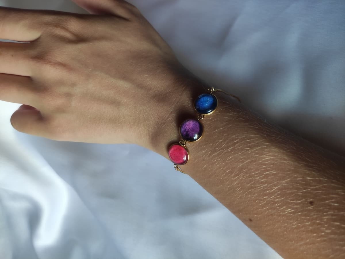 Edelstahl Opal Armband