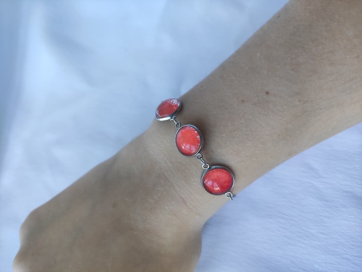 Edelstahl Opal Armband