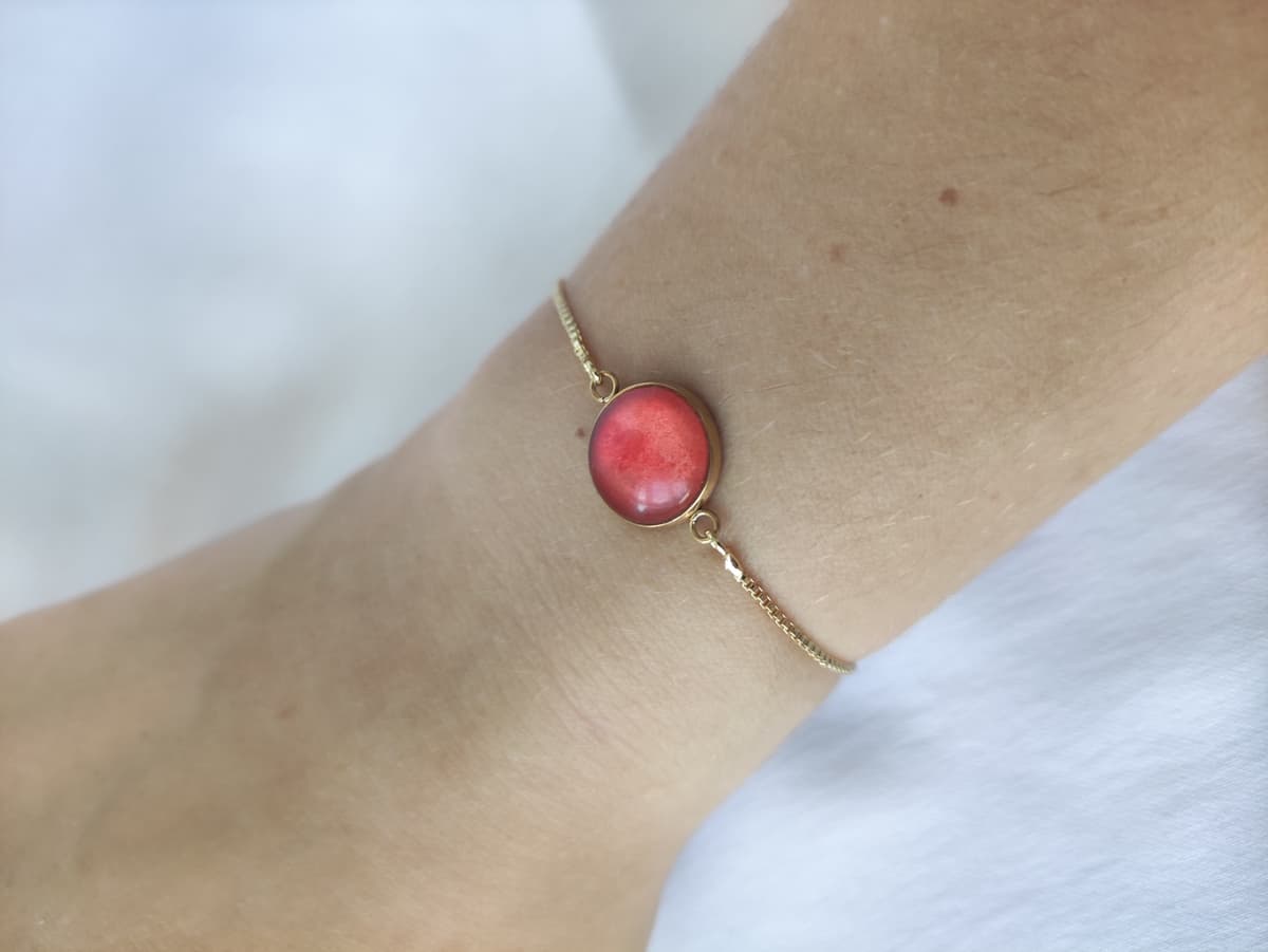 Edelstahl Opal Armband