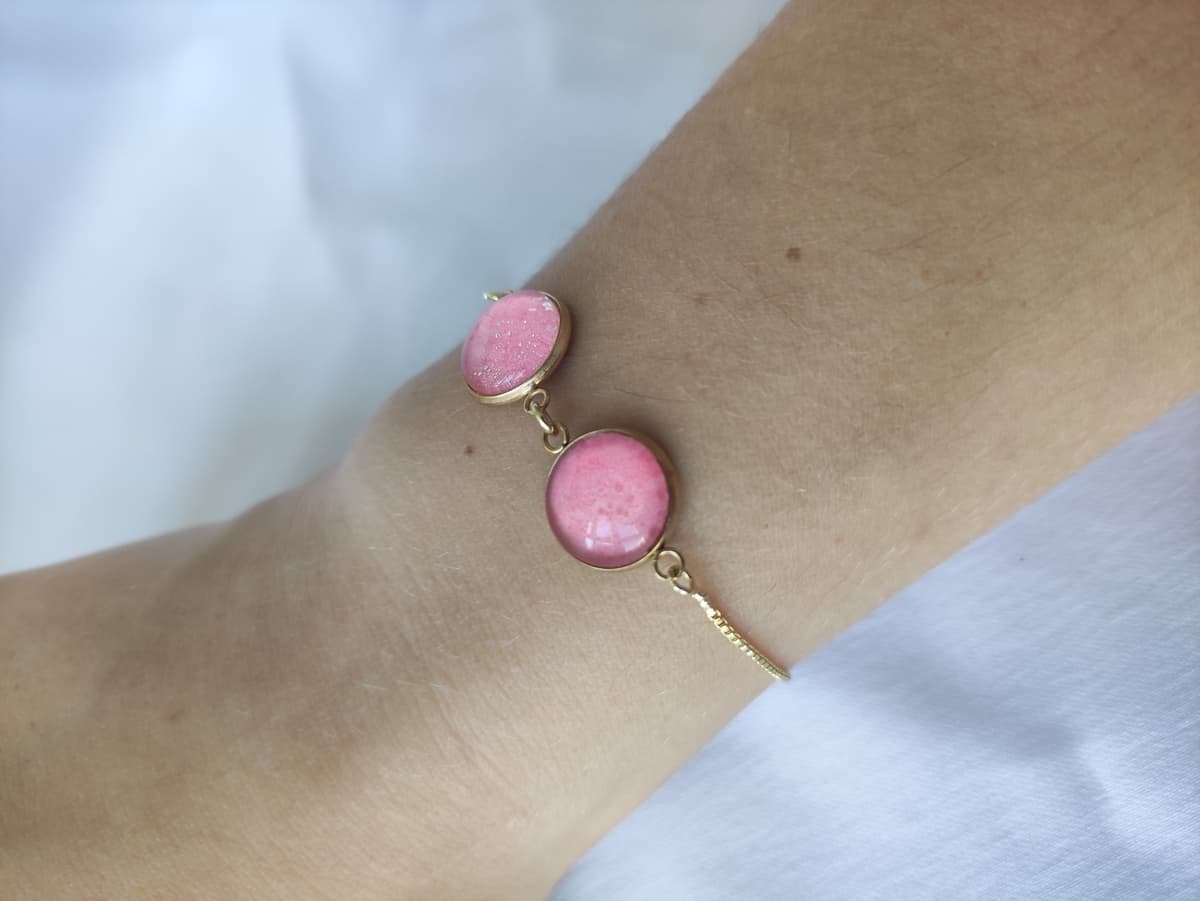 Edelstahl Opal Armband