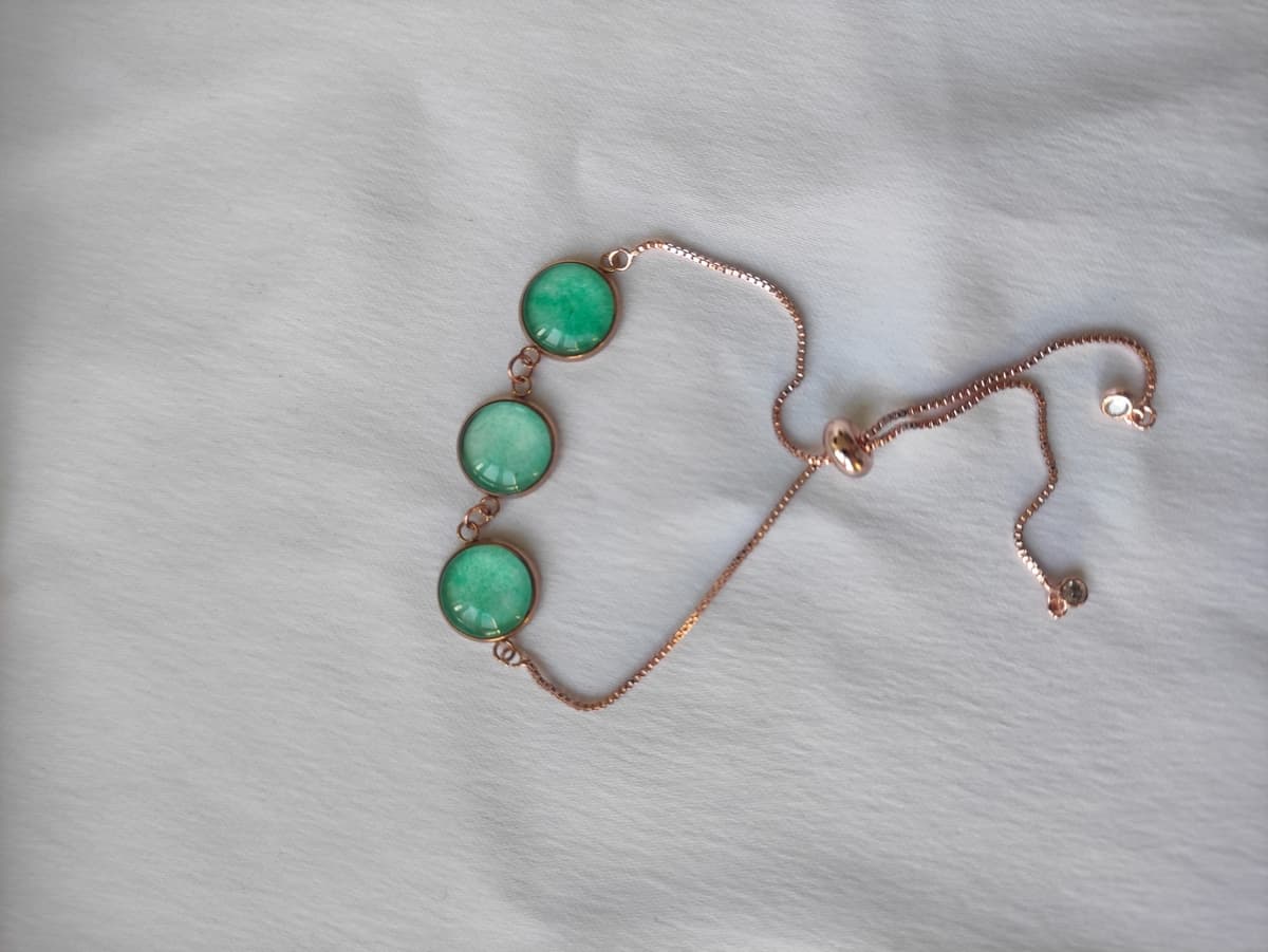 Edelstahl Opal Armband