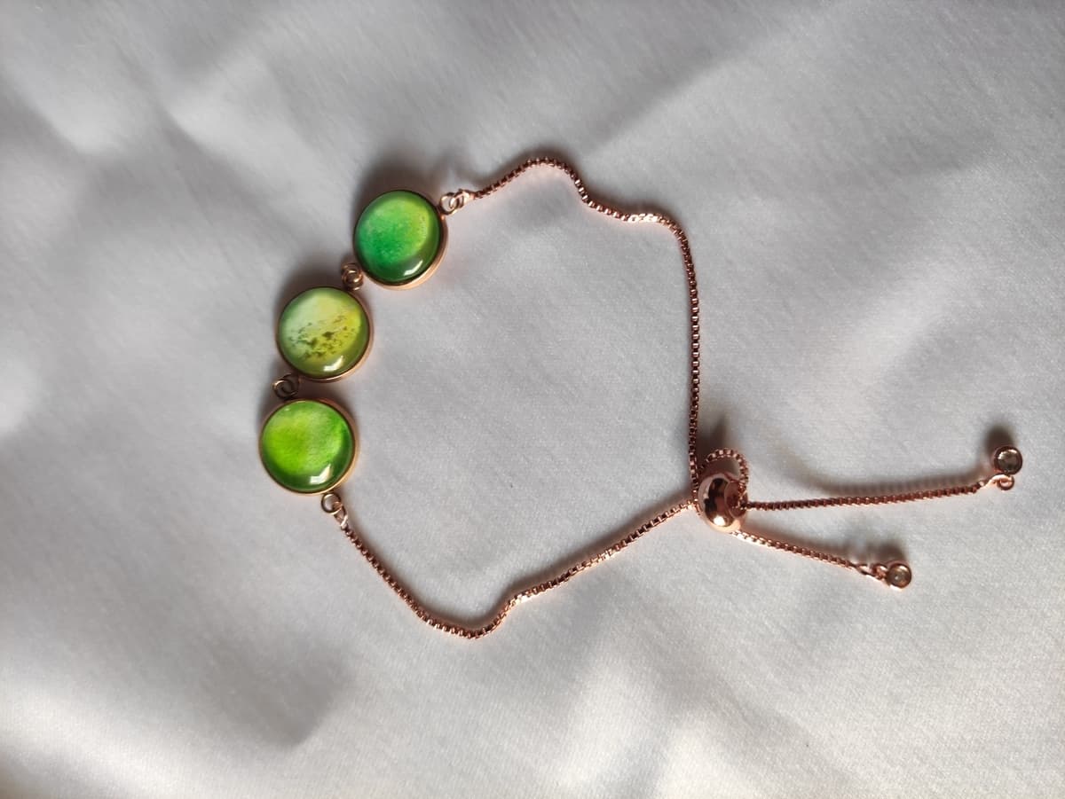 Edelstahl Opal Armband