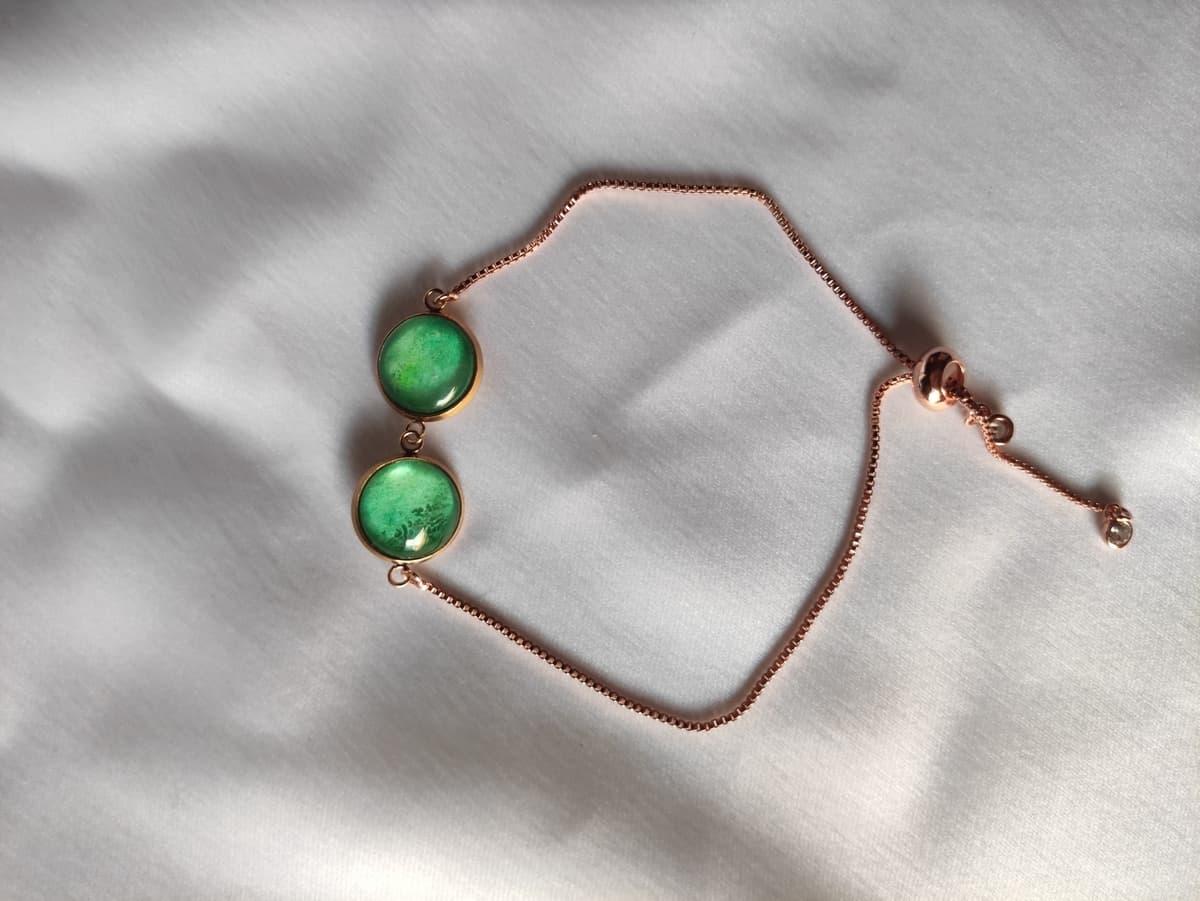 Edelstahl Opal Armband