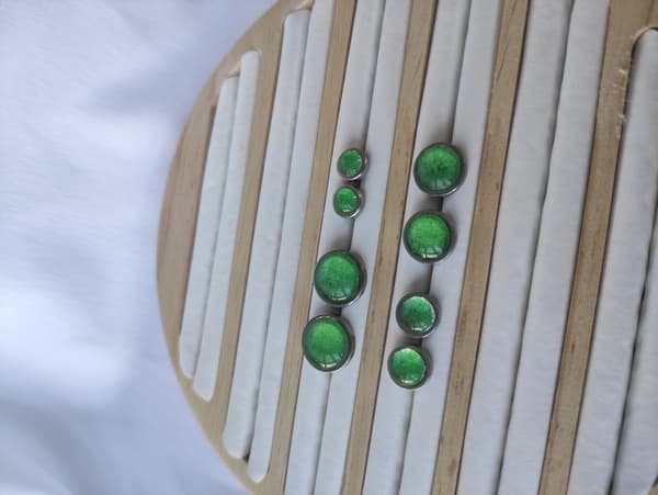 Ohrstecker Edelstahl handbemalt 