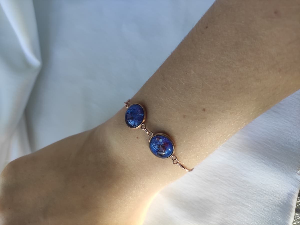 Edelstahl Opal Armband
