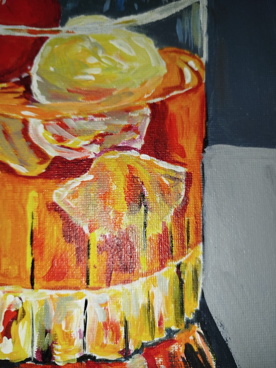 Acrylgemälde Whisky & Cherry 24x30 cm 