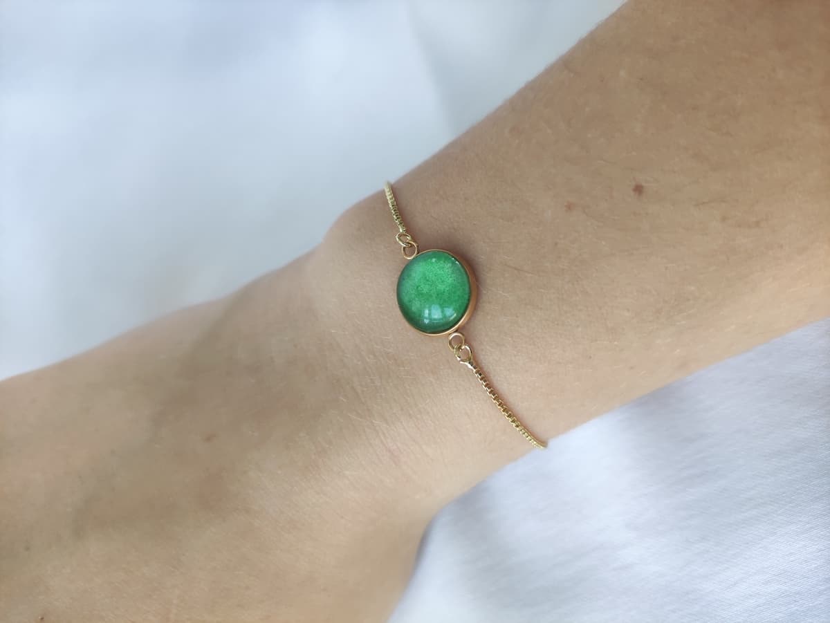 Edelstahl Opal Armband
