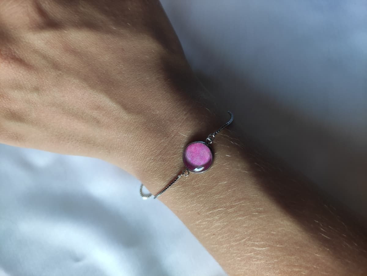 Edelstahl Opal Armband