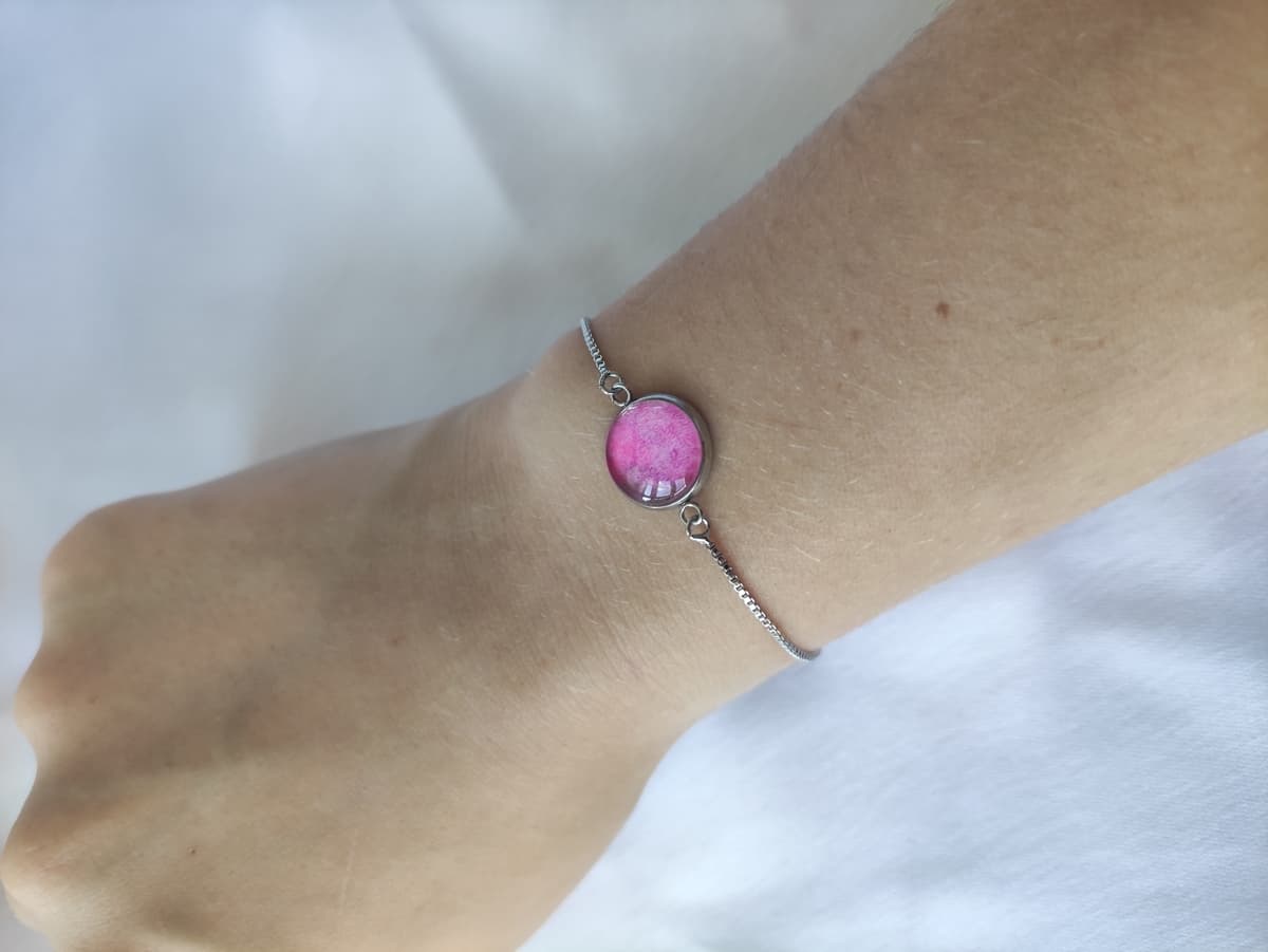 Edelstahl Opal Armband