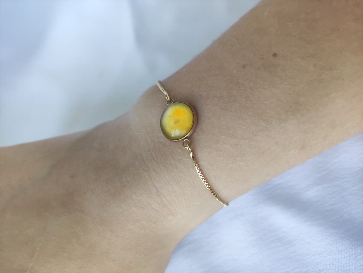 Edelstahl Opal Armband