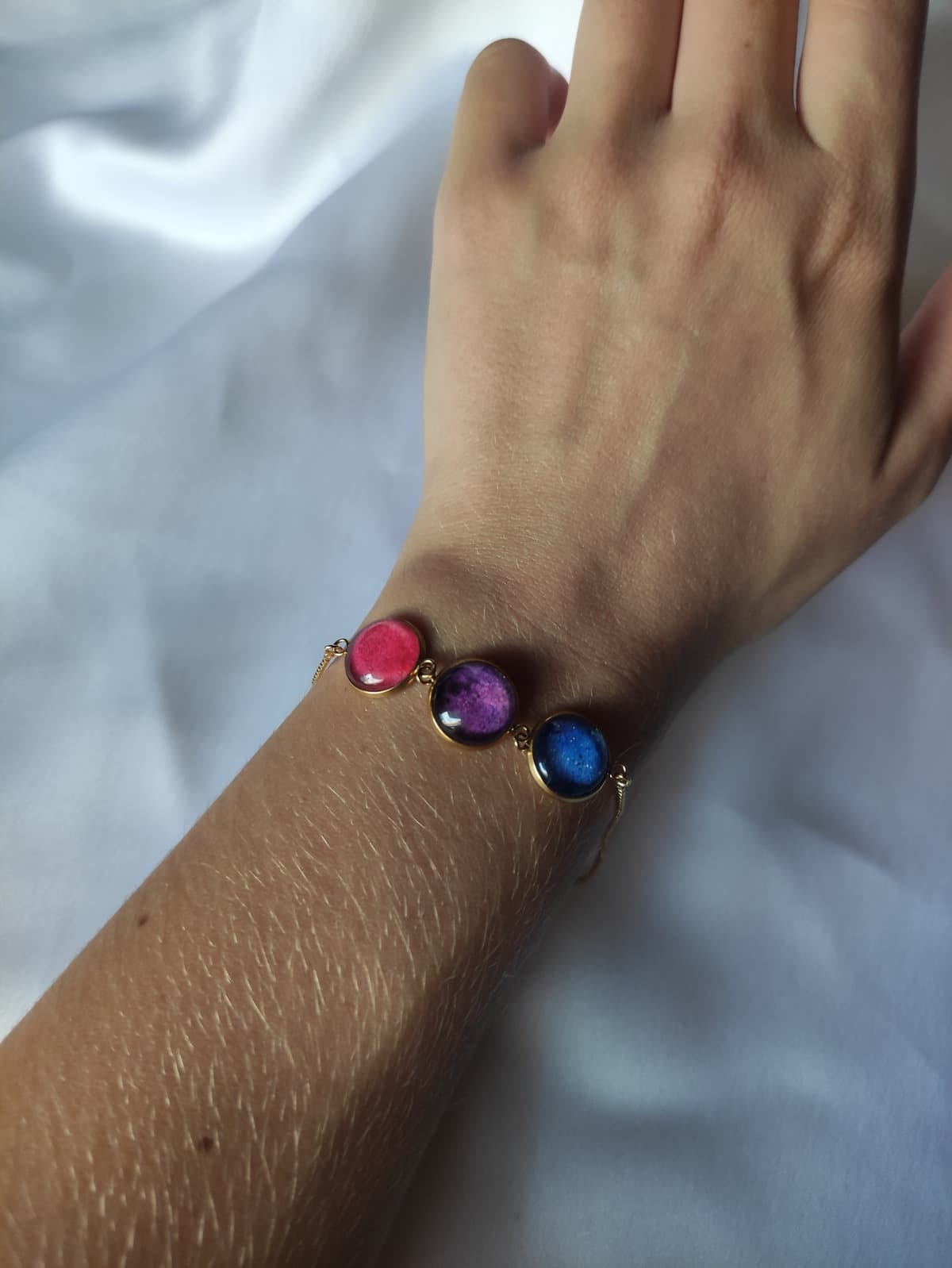 Edelstahl Opal Armband