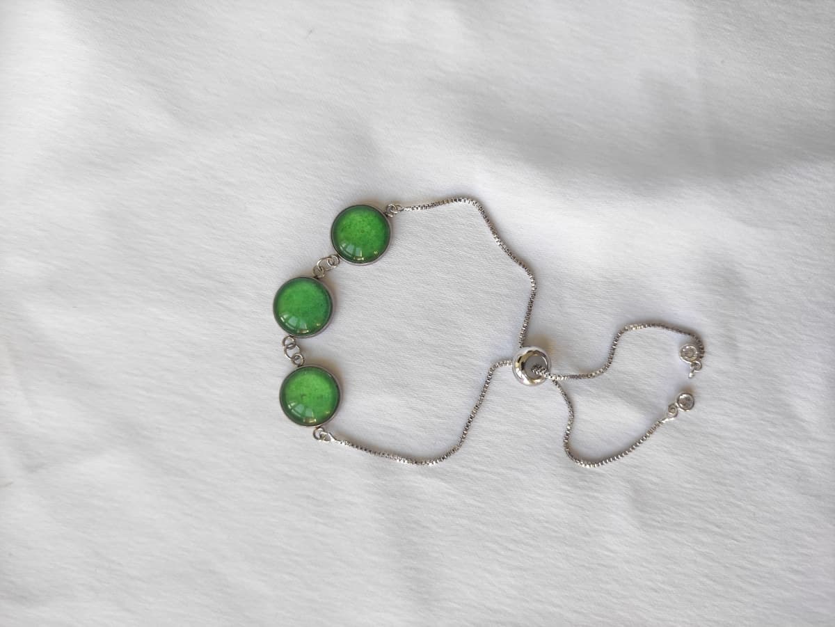 Edelstahl Opal Armband