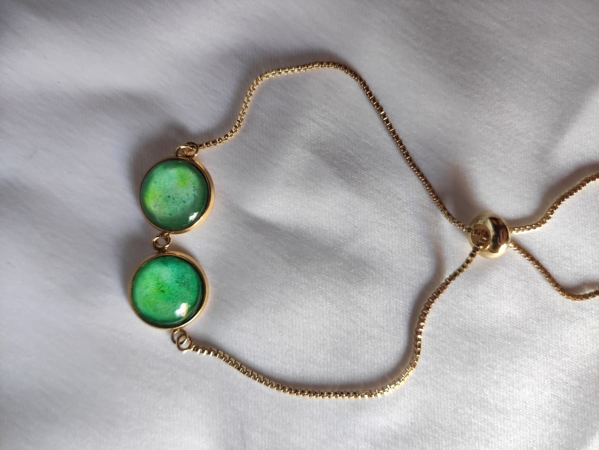 Edelstahl Opal Armband