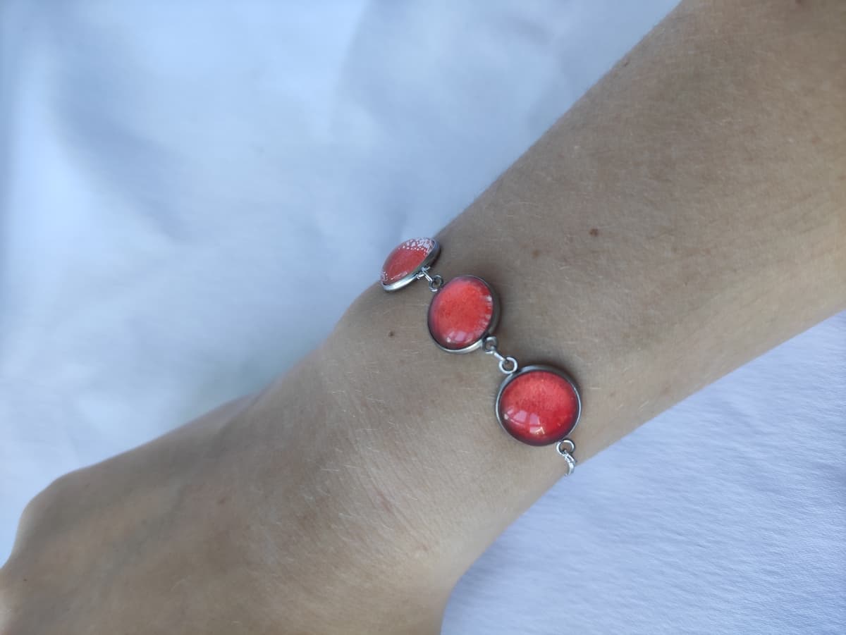 Edelstahl Opal Armband