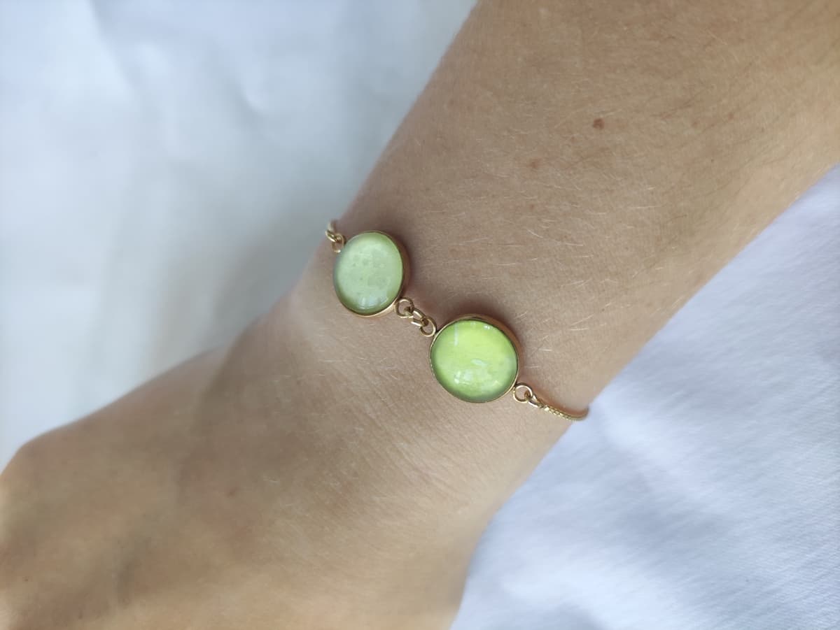 Edelstahl Opal Armband