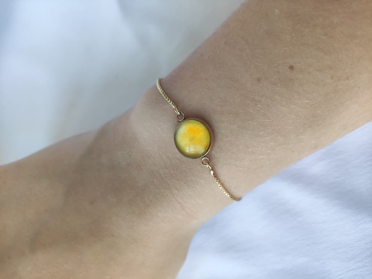 Edelstahl Opal Armband