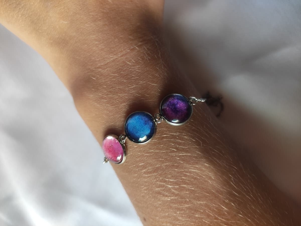 Edelstahl Opal Armband