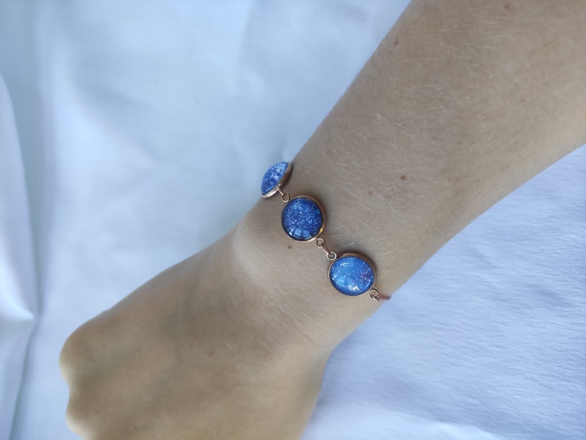 Edelstahl Opal Armband