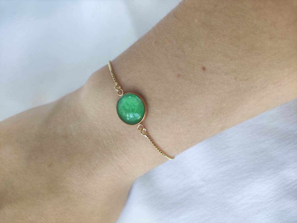 Edelstahl Opal Armband