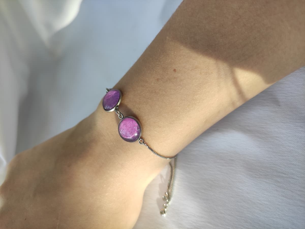 Edelstahl Opal Armband