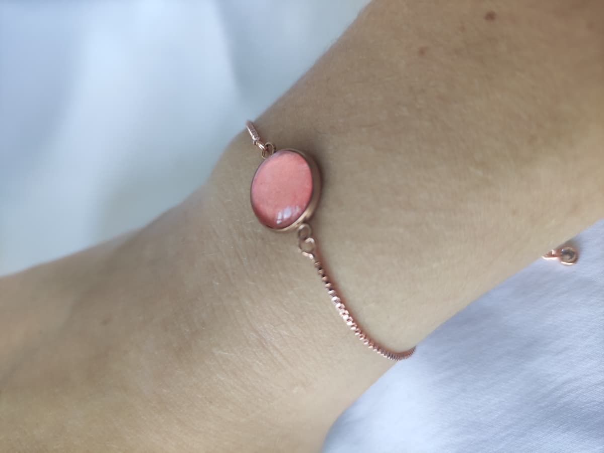 Edelstahl Opal Armband